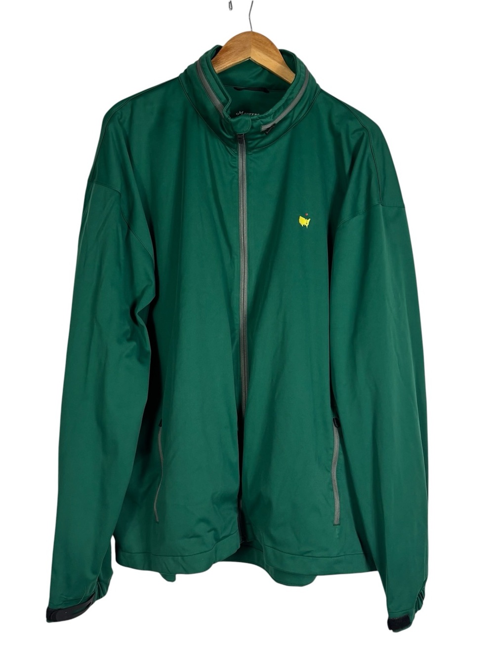 Masters Tournament Tech Green Golf Zip Up Jacket Packable Hood Men's XXL